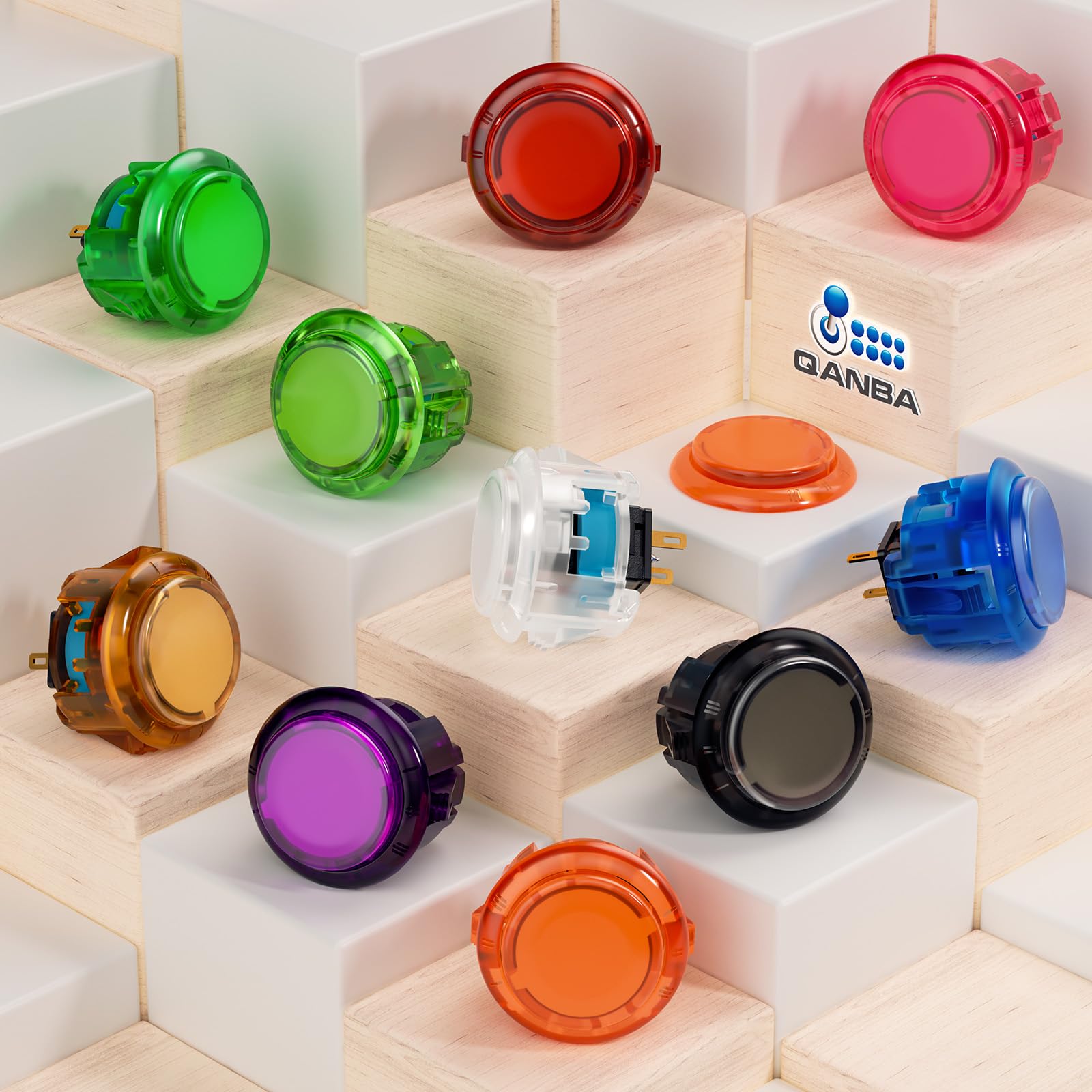 Amazon.co.jp: QANBA Gravity KT アケコン ボタン 可変ストローク 静音